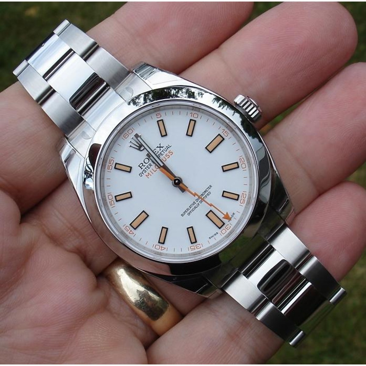 Steel Smooth Bezels Rolex Milgauss Fake Watches